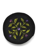 Embroidered Roses Yarmulke
